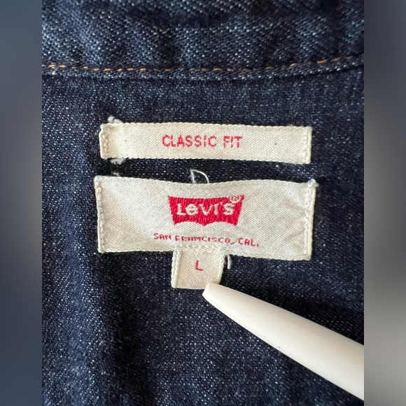 NWOT Levi’s womens 1955 Sawtooth Japanese Selvedge Denim Shirt Sz L - Picture 6 of 8